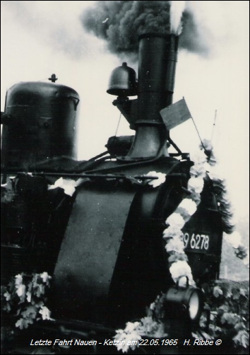 Lok 896278 in Nauen zur letzten fahrt nach Ketzin vor der endg&uuml;ltien Stilllegung der Nebenbahnstrecke