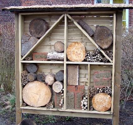 Insektenhaus in der Kita Tonndorfer Schulstra&szlig;e in Hamburg